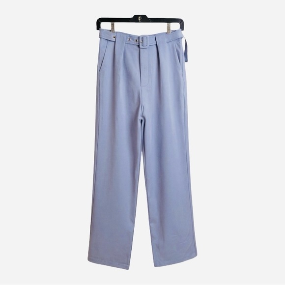 Missguided Pants - MISSGUIDED Blue High Waist Cigarette Trousers Women’s 6 Coastal Minimalist Pants